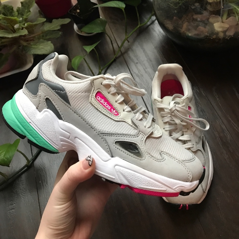 Adidas Falcon ‘Grey’ 90s Retro Chunky Color Block Vintage Inspired Sneakers sz 6
